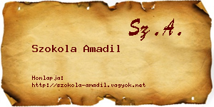 Szokola Amadil névjegykártya